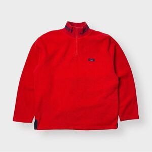 Vtg 90s Y2K Tommy Hilfiger 1/4 Zip Fleece Jacket, Big Logo Sweatshirt XL Sherpa